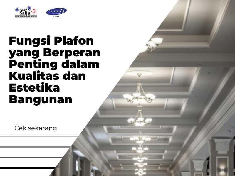 Fungsi Plafon yang Berperan Penting dalam Kualitas dan Estetika Bangunan